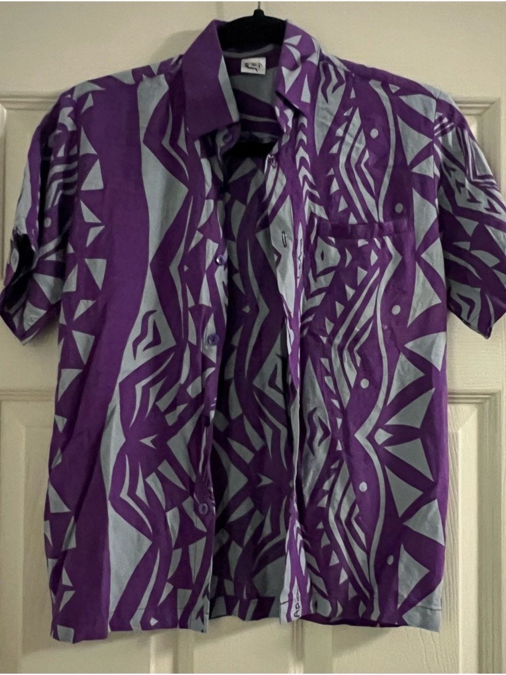 Missing Polynesia- Kids' Purple Button-Down Shirt